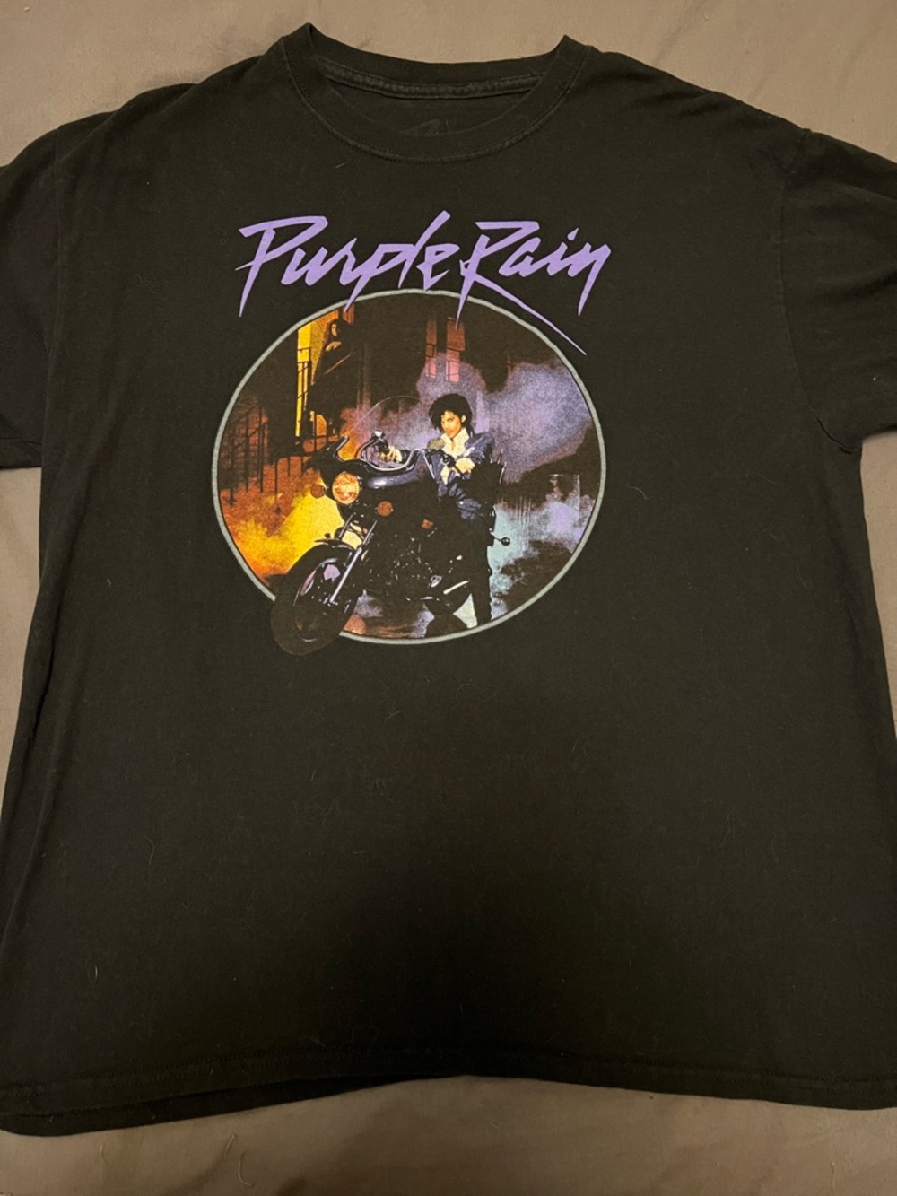 Prince Purple Rain Graphic Tee - Black